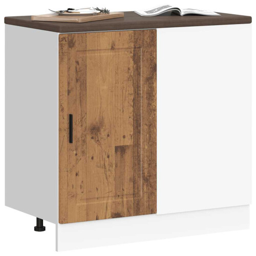 Berkfield Kitchen Base Cabinet Porto Old Wood Engineered Wood 2
