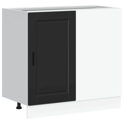 Berkfield Kitchen Base Cabinet "Porto" Black Engineered Wood 1