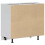 Berkfield Kitchen Base Cabinet Lyon White Engineered Wood 7