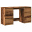Berkfield Writing Desk Old Wood 140x50x77 cm Engineered Wood 2