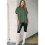 Women'S Loose Dropped Shoulder Short Sleeve Pullover Sweater Green M 5