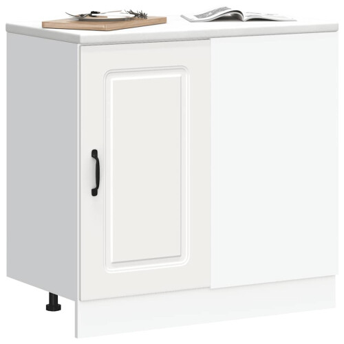 Berkfield Kitchen Base Cabinet Kalmar White Engineered Wood 2