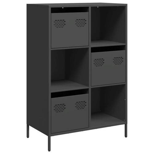 Berkfield Highboard Black 68x39x103.5 cm Steel 1