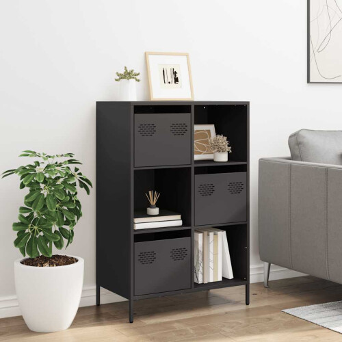 Berkfield Highboard Black 68x39x103.5 cm Steel 2