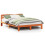 Berkfield Bed Frame without Mattress Wax Brown 150x200 cm King Size Solid Wood Pine 2