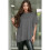 Women'S Loose Dropped Shoulder Short Sleeve Pullover Sweater Gray L 4