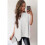 Women'S Loose Dropped Shoulder Short Sleeve Pullover Sweater White XL 2