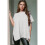 Women'S Loose Dropped Shoulder Short Sleeve Pullover Sweater White XL 3