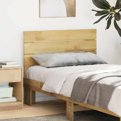 Berkfield Headboard 100 cm Solid Wood Oak 2
