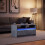 Berkfield Coffee Table with LED Lights Concrete Grey Engineered Wood 5