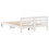 Berkfield Bed Frame without Mattress White 150x200 cm King Size Solid Wood Pine 6