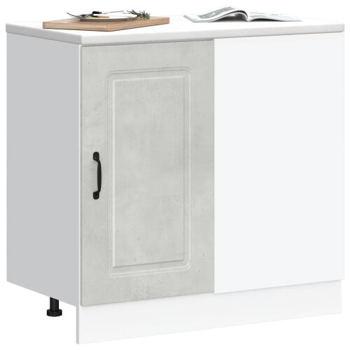 Berkfield Kitchen Base Cabinet Kalmar Concrete Grey Engineered Wood 2