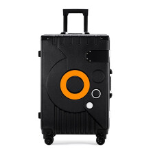26 Inch Hardshell Spinner Luggage with TSA Lock, Silent 360 Wheels, Durable ABS PC Suitcase Black