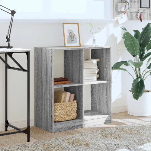 Berkfield Bookcase Grey Sonoma 68.5x32x75 cm Engineered Wood 2