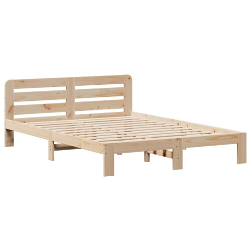 Berkfield Bed Frame without Mattress 135x190 cm Double Solid Wood Pine 2