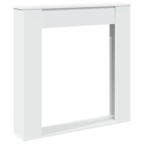 Berkfield Fireplace Surround White 100x20x100 cm Engineered Wood 1