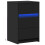 Berkfield Bedside Cabinet with LED Lights Black Engineered Wood 3