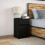 Berkfield Bedside Cabinet with LED Lights Black Engineered Wood 4