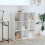 Berkfield Bookcase White 102x32x102 cm Engineered Wood 3