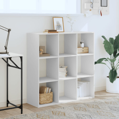 Berkfield Bookcase White 102x32x102 cm Engineered Wood 2