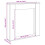 Berkfield Fireplace Surround White 100x20x100 cm Engineered Wood 9