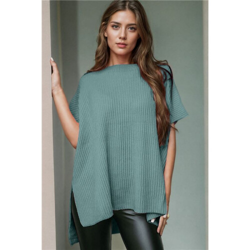 Women'S Loose Dropped Shoulder Short Sleeve Pullover Sweater  XL 2