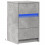 Berkfield Bedside Cabinet with LED Lights Concrete Grey Engineered Wood 3
