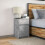 Berkfield Bedside Cabinet with LED Lights Concrete Grey Engineered Wood 4