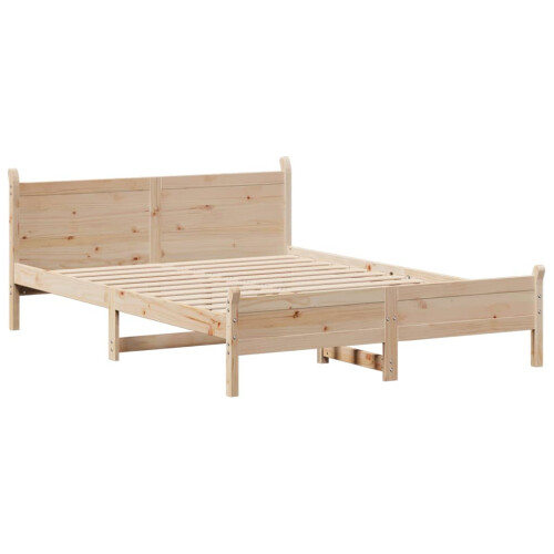 Berkfield Bed Frame without Mattress 150x200 cm King Size Solid Wood Pine 2