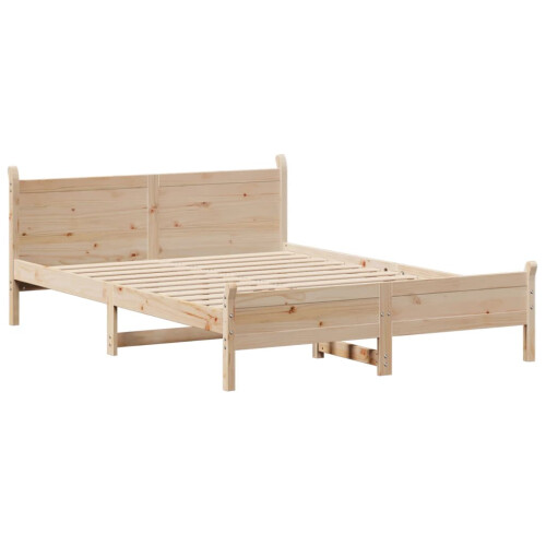 Berkfield Bed Frame without Mattress 135x190 cm Double Solid Wood Pine 2