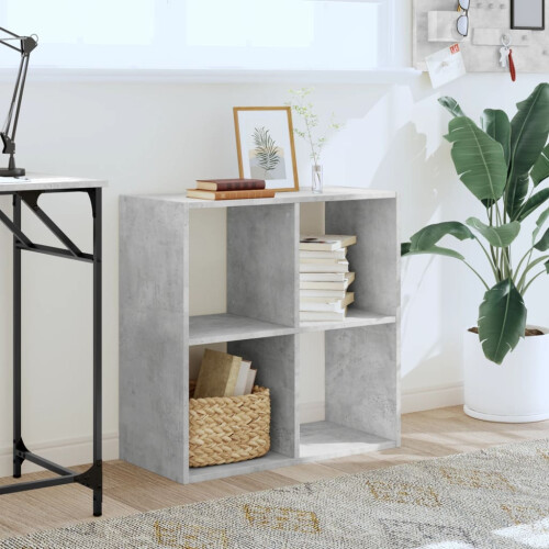 Berkfield Bookcase Concrete Grey 68.5x32x68.5 cm Engineered Wood 2