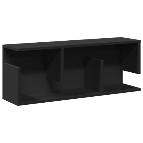 Berkfield Wall Cabinet 80x20x30 cm Black Engineered Wood 1