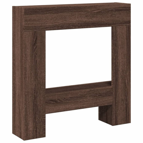 Berkfield Fireplace Surround Brown Oak 81x18x82 cm Engineered Wood 1
