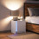 Berkfield Bedside Cabinet with LED Lights White Engineered Wood 5