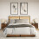 Berkfield Wall-mounted Bedside Cabinets with LED Lights 2 pcs Smoked Oak 4