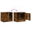 Berkfield Wall-mounted Bedside Cabinets with LED Lights 2 pcs Smoked Oak 10