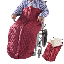 Waterproof Wheelchair Blanket for Winter with Plush Lined Warmth and Easy Access Zipper for Adults