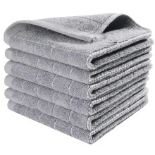 Microfiber Cleaning Cloth Set of 6 Ultra Absorbent Soft Quick Dry Dish Drying Towels for Kitchen Use