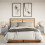 Berkfield Wall-mounted Bedside Cabinets with LED Lights 2 pcs Concrete Oak 4