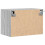 Berkfield Wall-mounted Bedside Cabinet with LED Lights Grey Sonoma 9