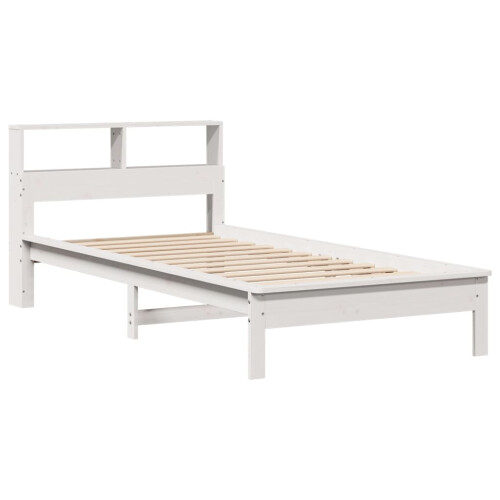 Berkfield Bookcase Bed without Mattress White 90x190 cm Single Solid Wood Pine 2