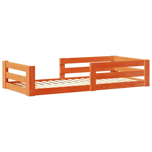 Berkfield Bed Frame without Mattress Wax Brown 80x160 cm Solid Wood Pine 2