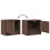 Berkfield Wall-mounted Bedside Cabinets with LED Lights 2 pcs Brown Oak 10