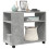 Berkfield Side Table with Wheels Concrete Grey 70x35x60 cm Engineered Wood 4