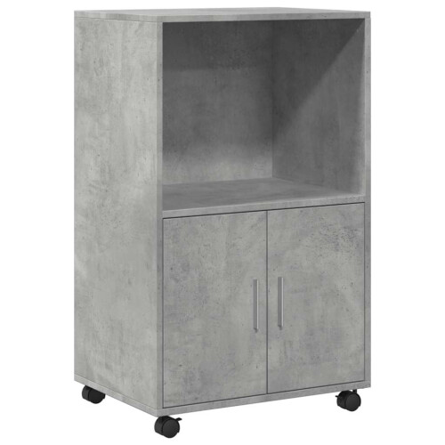Berkfield Rolling†Cabinet Concrete Grey 55x40x91 cm Engineered Wood 1