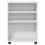 Berkfield Side Table with Wheels White 55x60x78 cm Engineered Wood 4