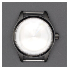 40mm Black Stainless Steel Watch Case 100m Waterproof Brushed Polished Finish for Seiko NH35 NH36