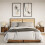 Berkfield Wall-mounted Bedside Cabinets with LED Lights 2 pcs Smoked Oak 4