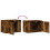Berkfield Wall-mounted Bedside Cabinets with LED Lights 2 pcs Smoked Oak 10