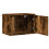Berkfield Wall-mounted Bedside Cabinet with LED Lights Smoked Oak 7